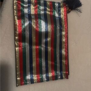 J. Crew Stripe Zip Pouch